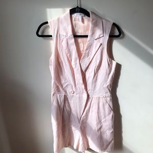 Blush linen romper